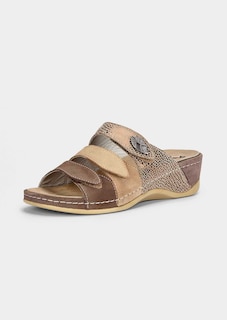 Mules en cuir avec semelle à mémoire de forme thumbnail 1