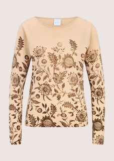 Pull en cachemire avec imprimé floral thumbnail 6