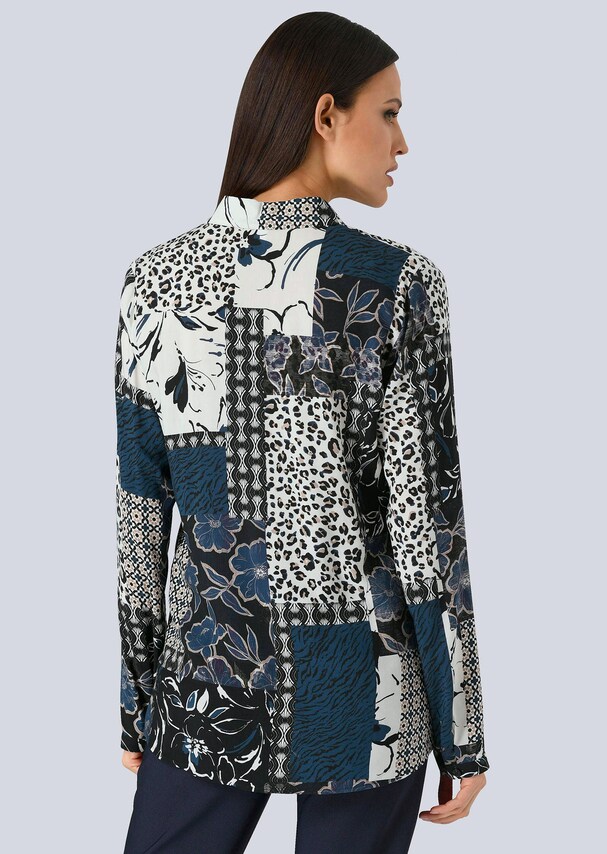 Bluse mit Patchwork-Druck 2