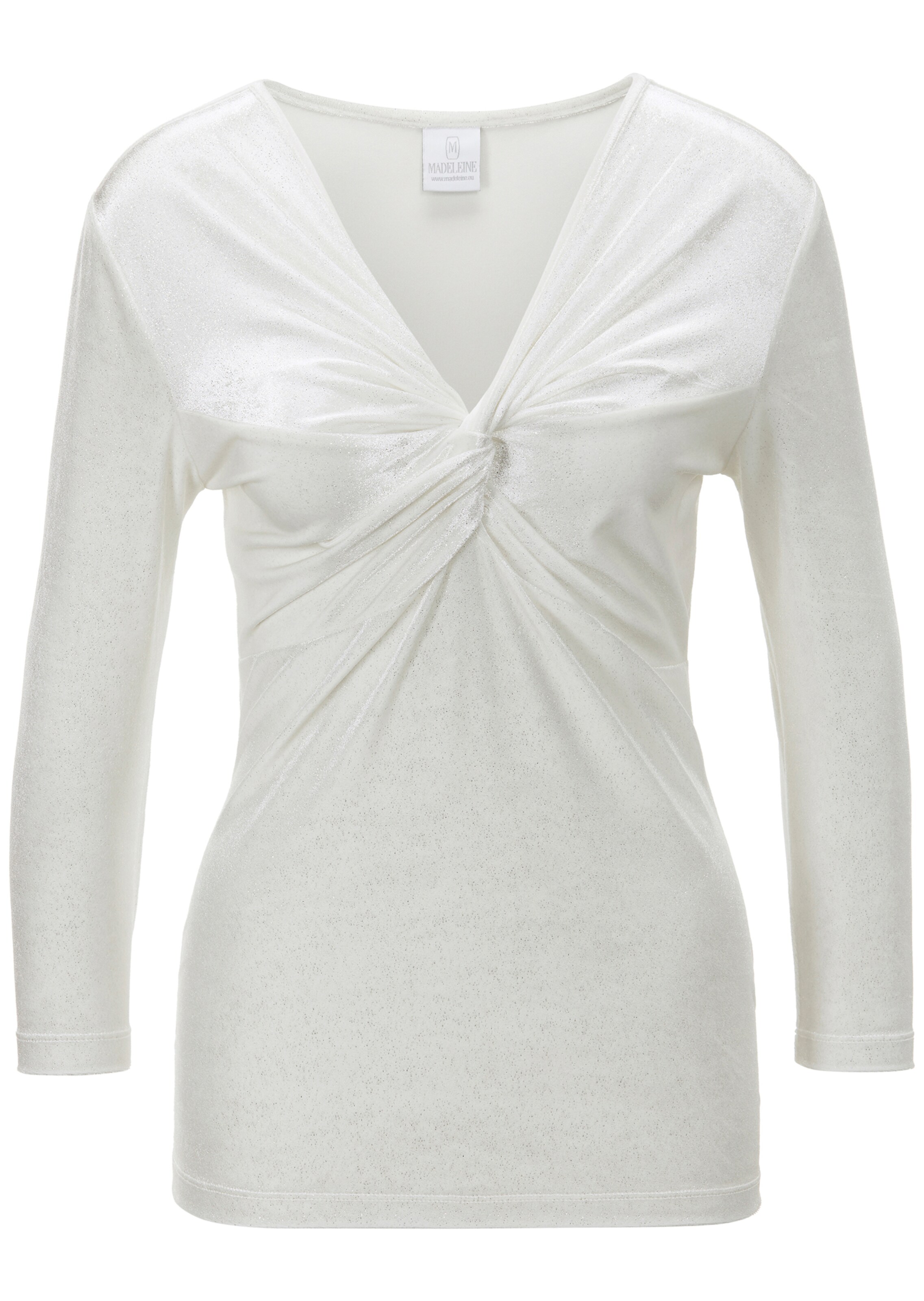 Velvet shirt with knotted draping