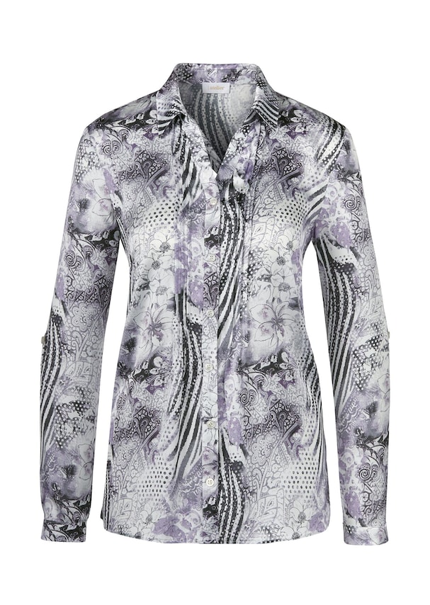 Gedessineerde blouse met een lichte glans 1