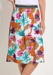 Jerseyjupe mit Animal Print und Blumen thumbnail 7