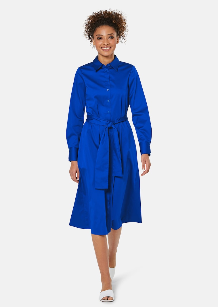 Shirt dress with tie belt in royal blue | MADELEINE Fashion Shirt dress with tie belt in royal blue | MADELEINE Fashion