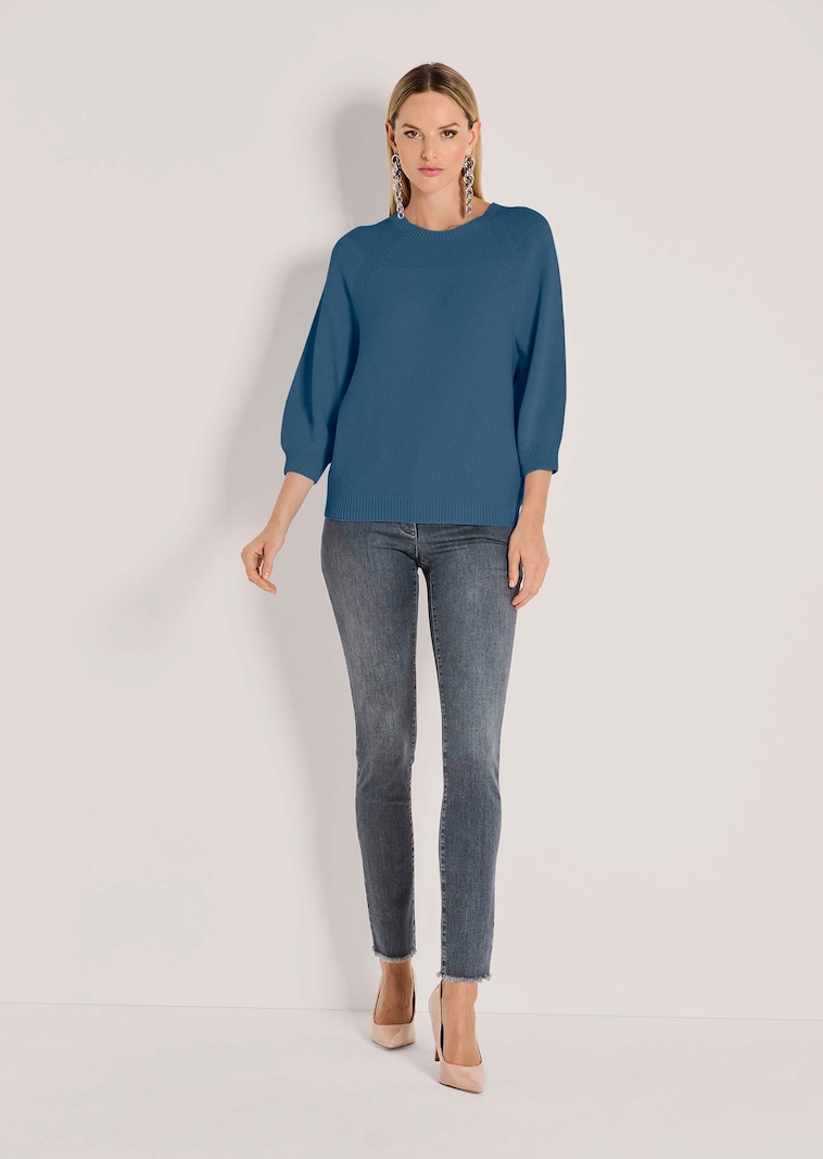 Pullover mit Perlfangmuster