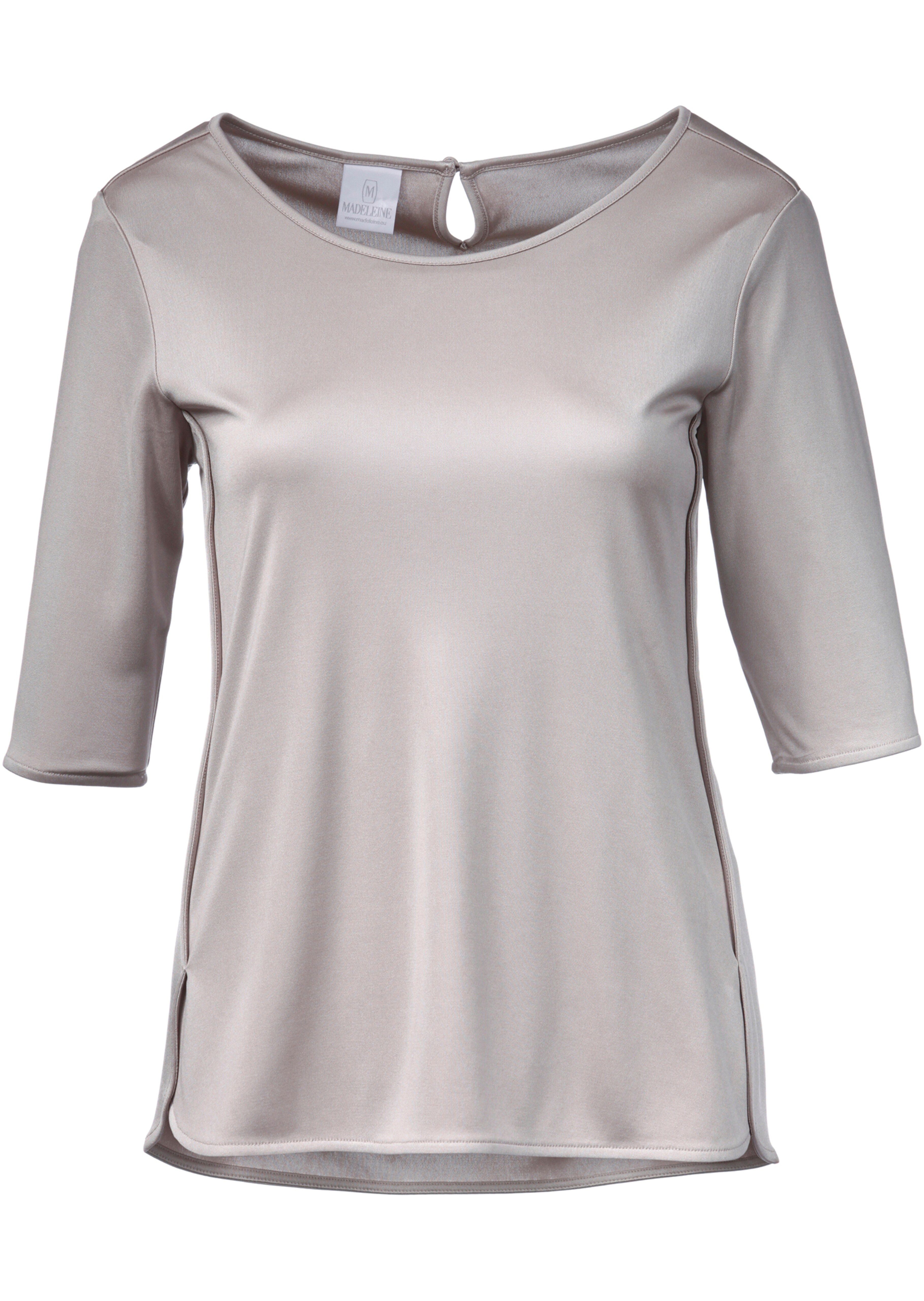 Seidenshirt mit rundem Ausschnitt