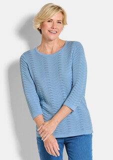 Pull en tricot structuré, à motif ondulé thumbnail 1
