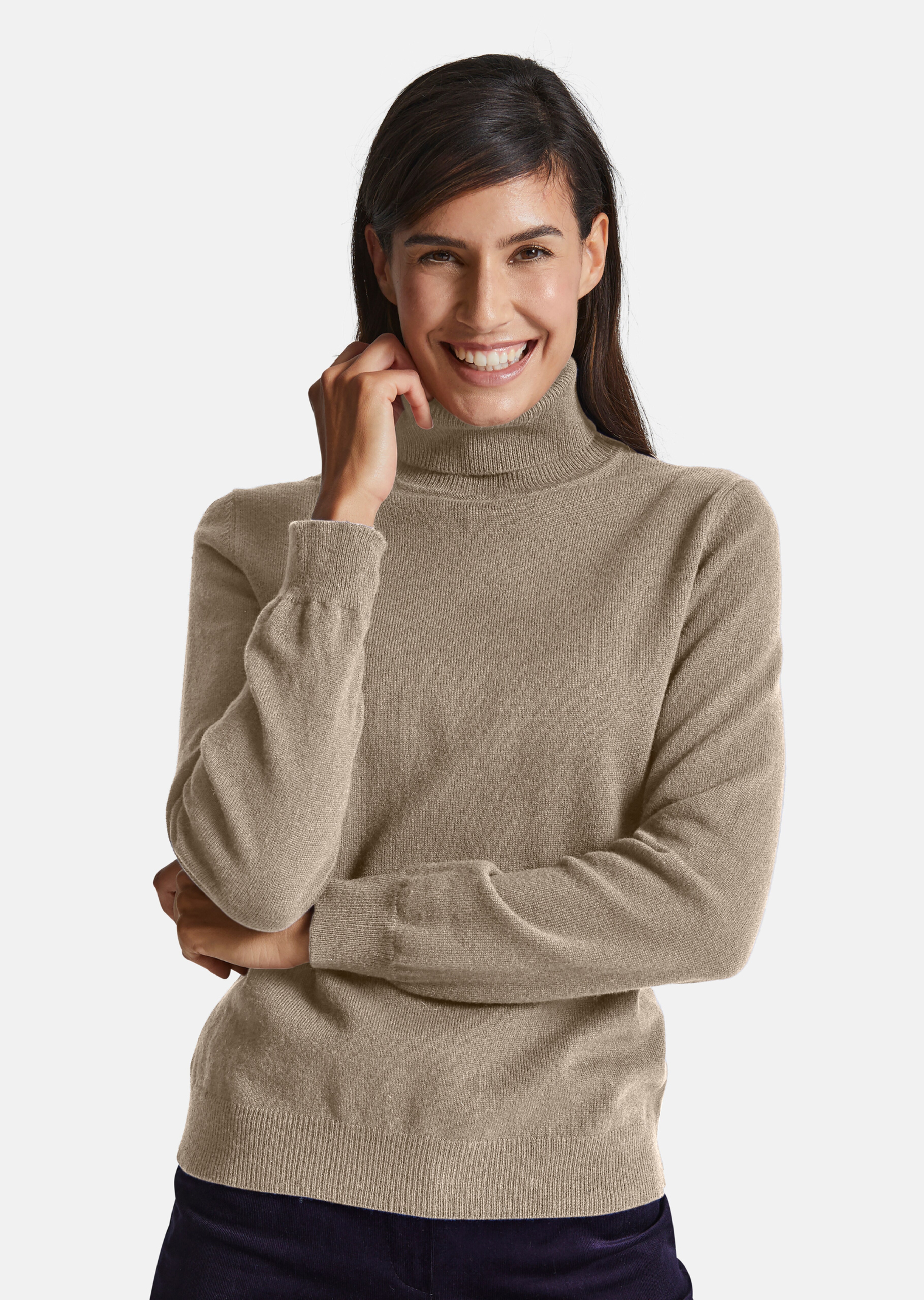 Kaschmirpullover mit Rollkragen