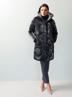 Lange Steppjacke mit Wellenstepp thumbnail 2