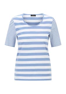Gestreept shirt van zachte katoenmix thumbnail 6