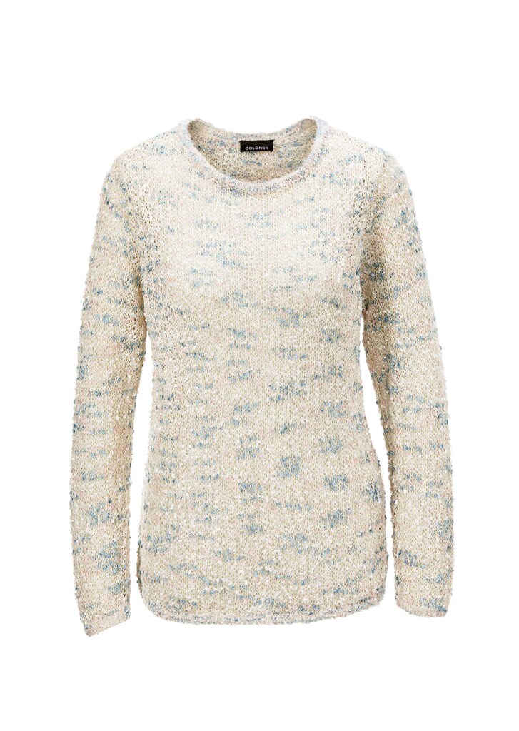 Effektvoller locker gestrickter Bändchengarnpullover