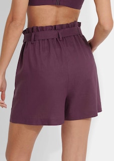 Linnen short met elastische tailleban thumbnail 2