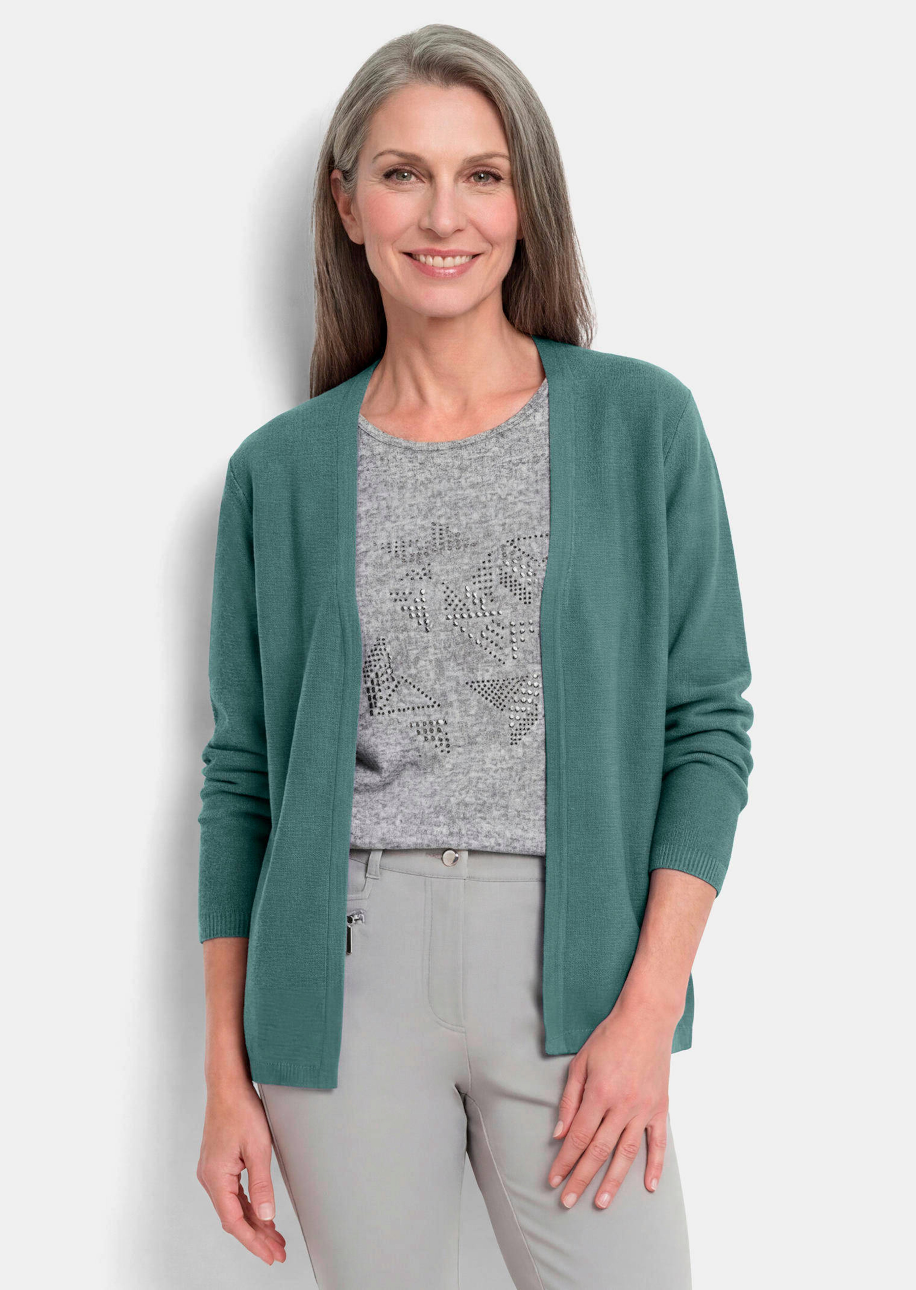 Leichter Cardigan mit Schurwolle