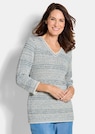 Pullover van structuurtricot met een V-hals thumbnail 1