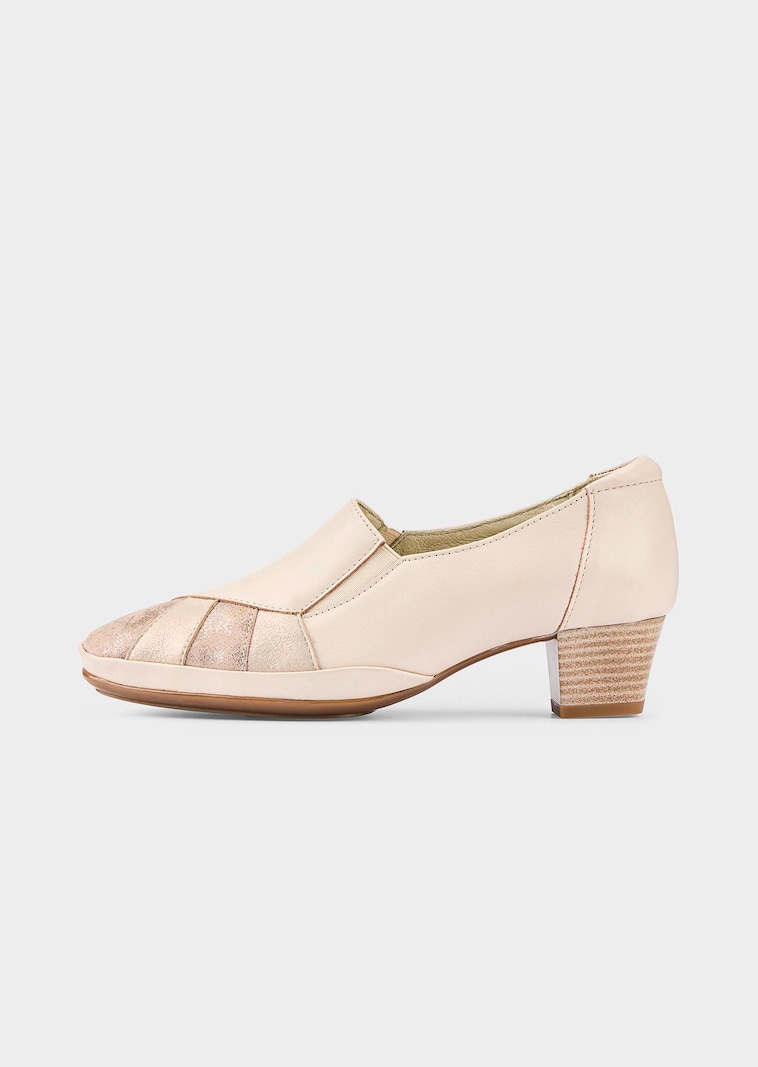 Leder-Pumps mit Wechselfußbett