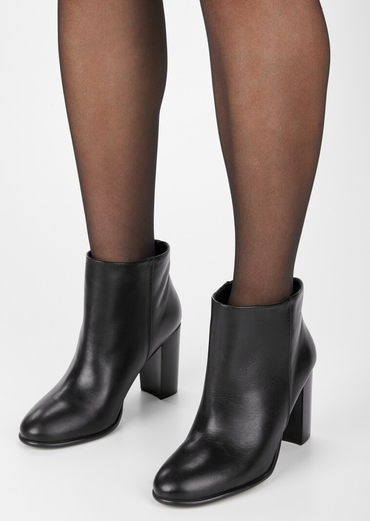 Ankle boots made from fine leather
