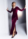 Samtkleid mit Schlitz thumbnail 2