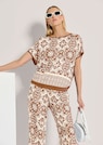 Relaxed summer top in a mixed-material design thumbnail 5