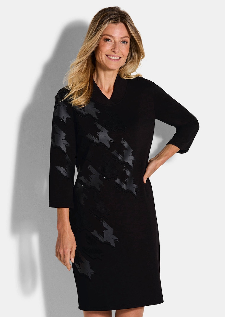 Jerseykleid mit edlem Frontprint