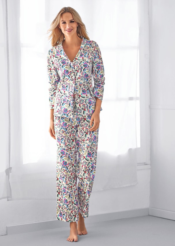 Pyjama mit elegantem Print