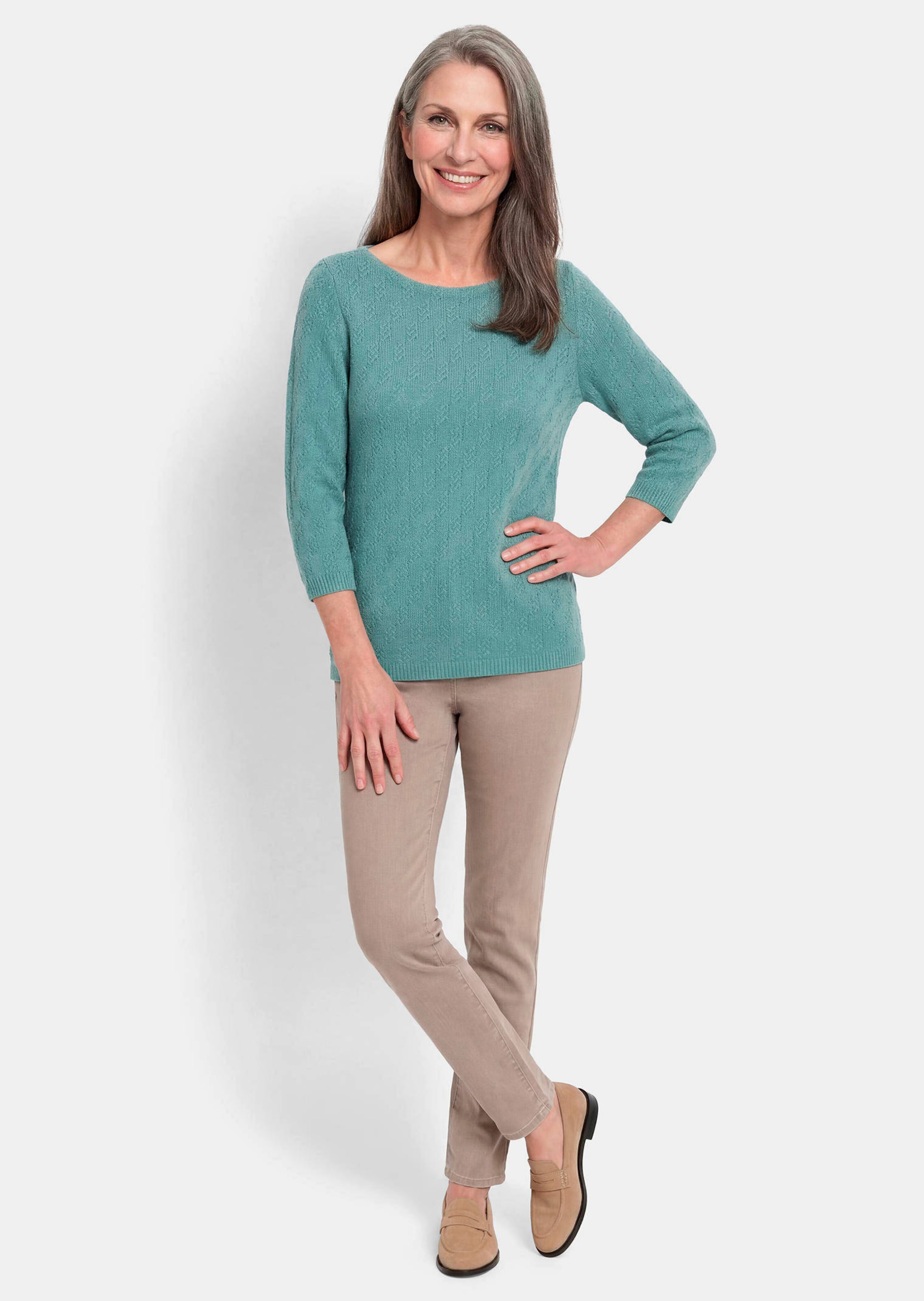 Pullover aus Baumwolle mit 3/4-Ärmeln