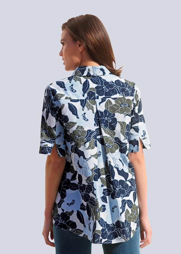Bluse mit floralem Dessin 2