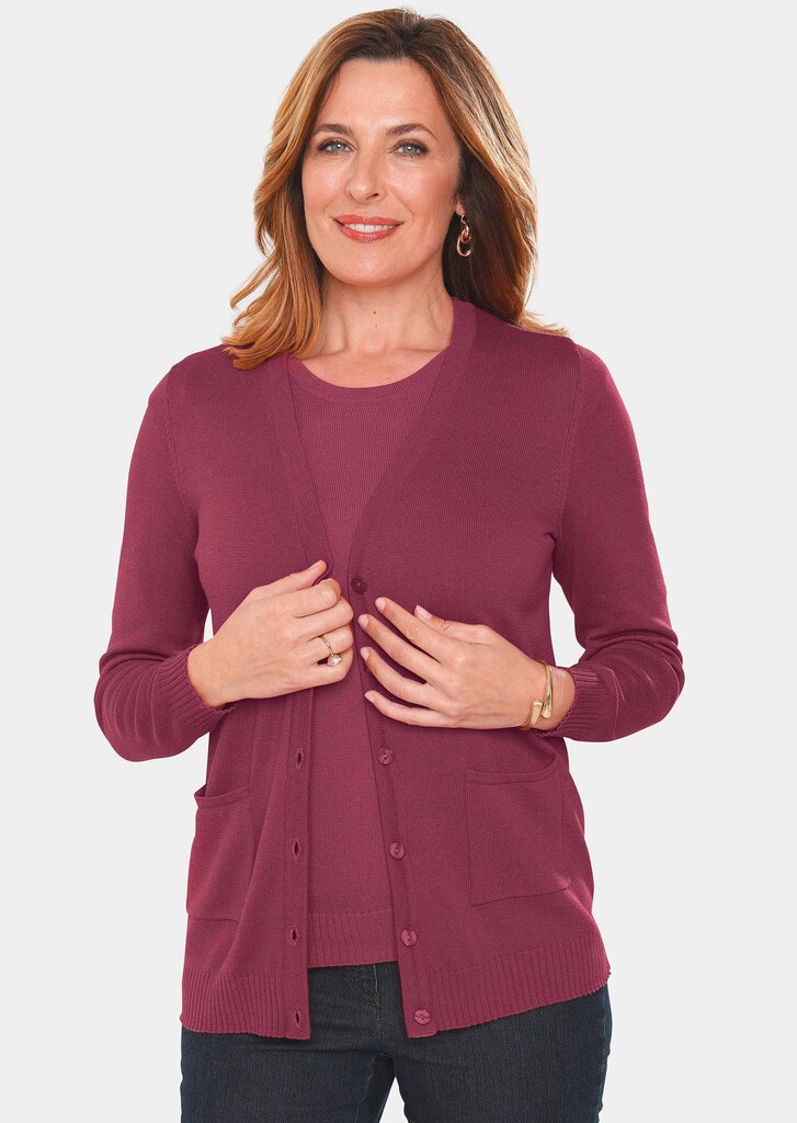 Klassisches Stricktwinset