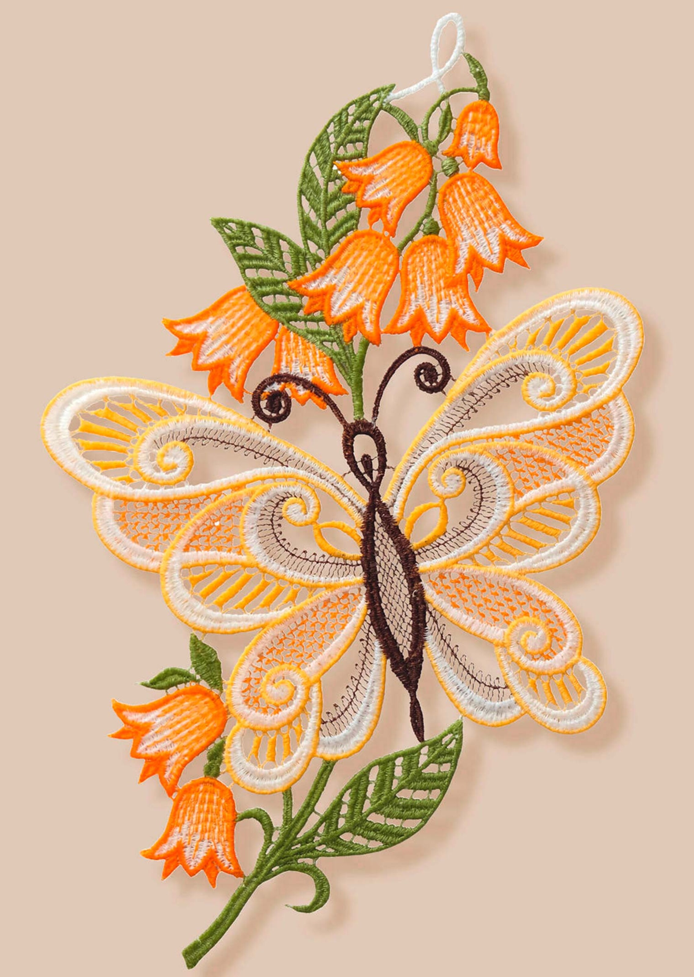 Décor de fenêtre Papillon - abricot - Gr. 0 de Goldner Fashion