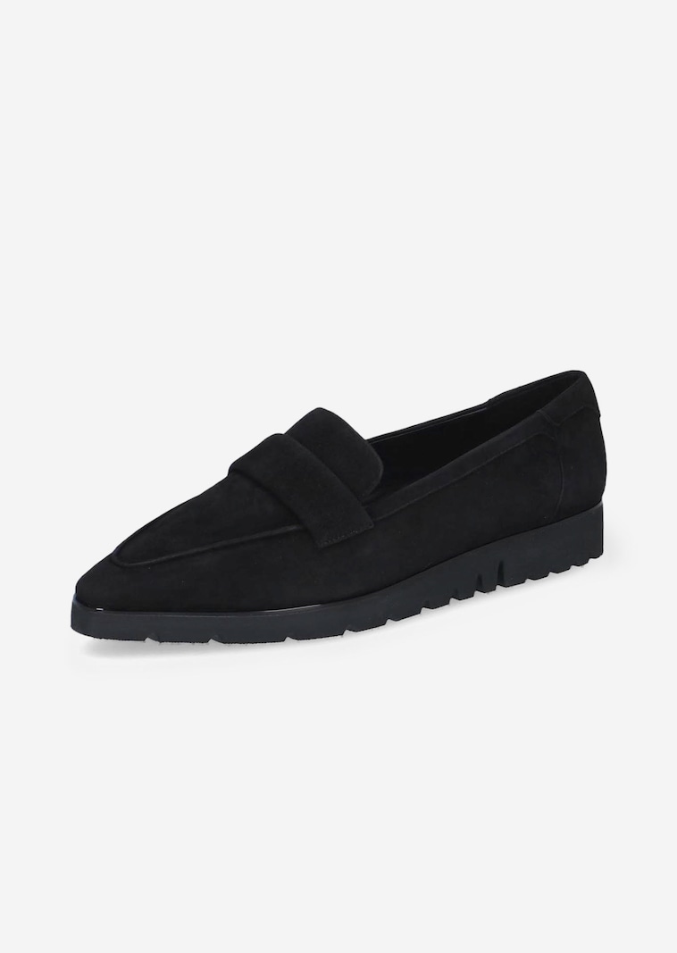 Mocassins van suède met doorlopende zool