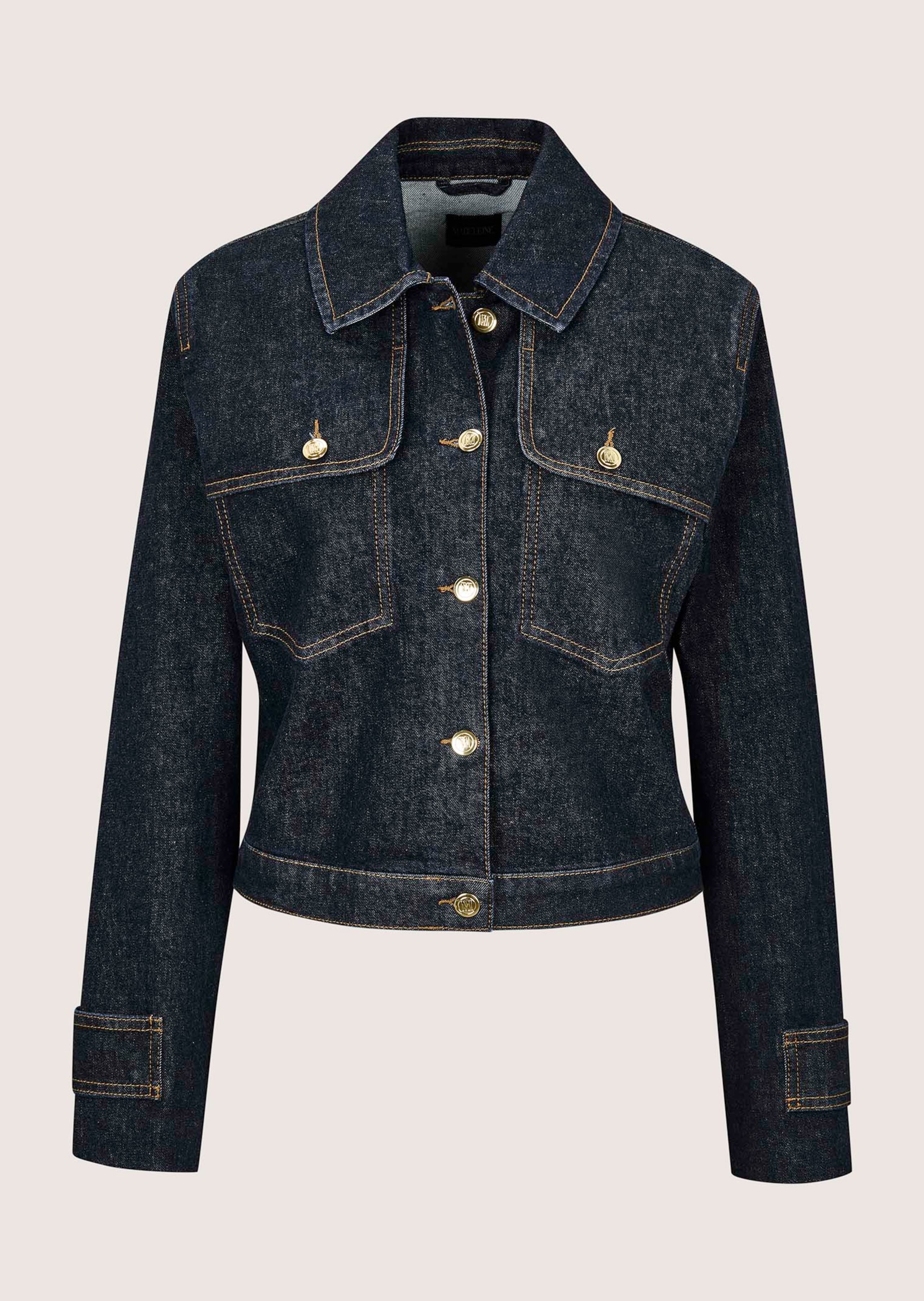 Jeansjacke mit dunkler Waschung