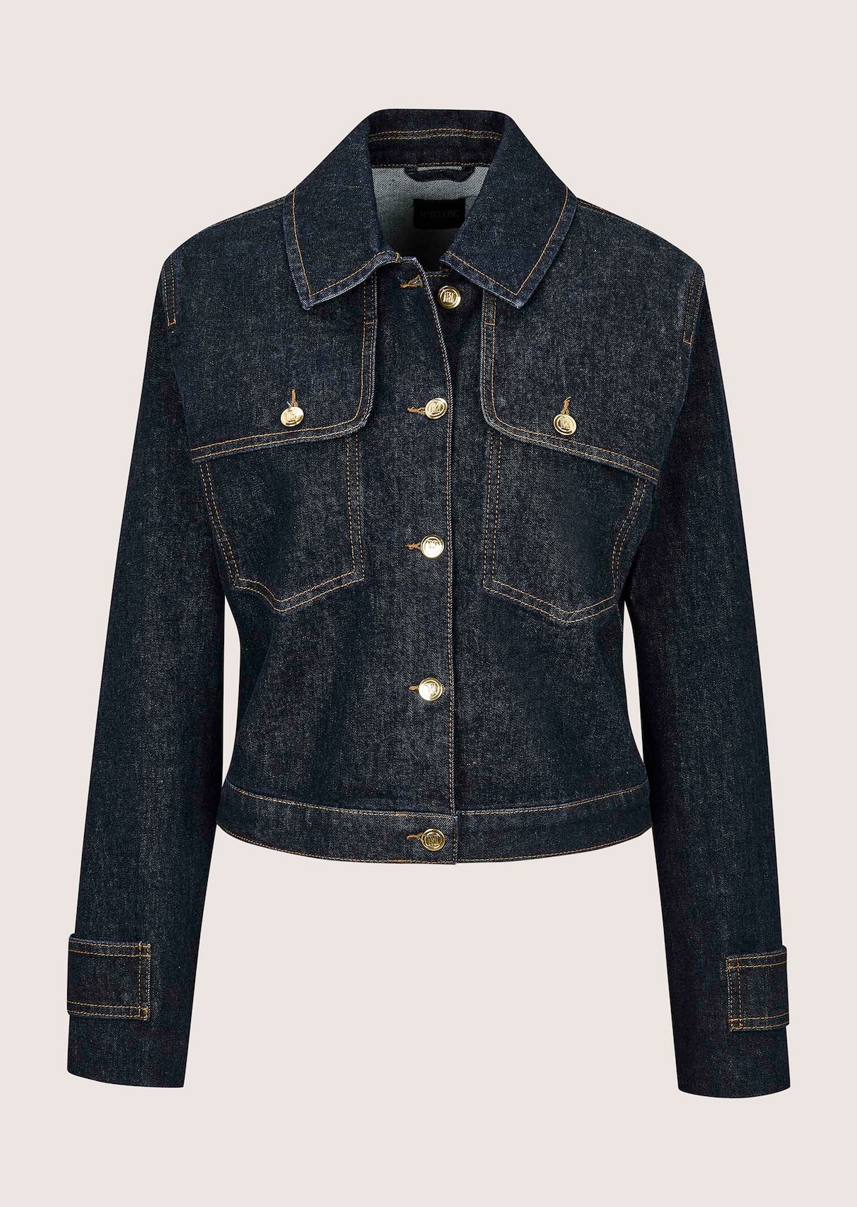 Jeansjacke mit dunkler Waschung