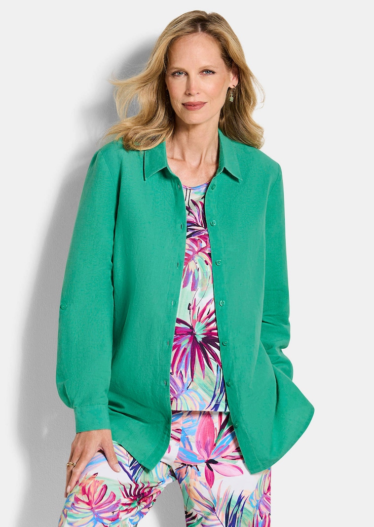 Chemisier en lin et coton