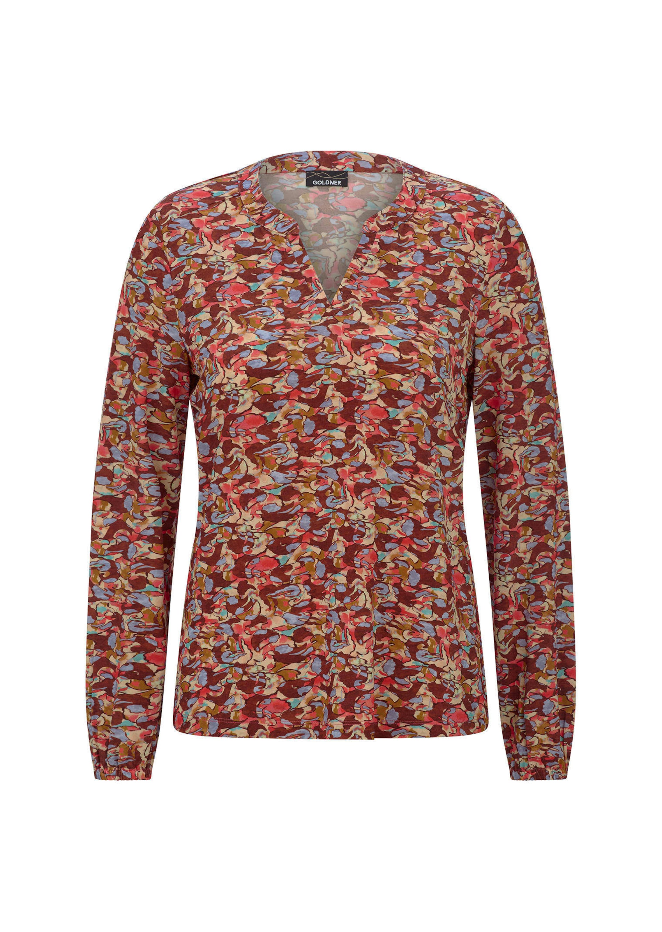 Pflegeleichte Jerseybluse mit All-Over-Print