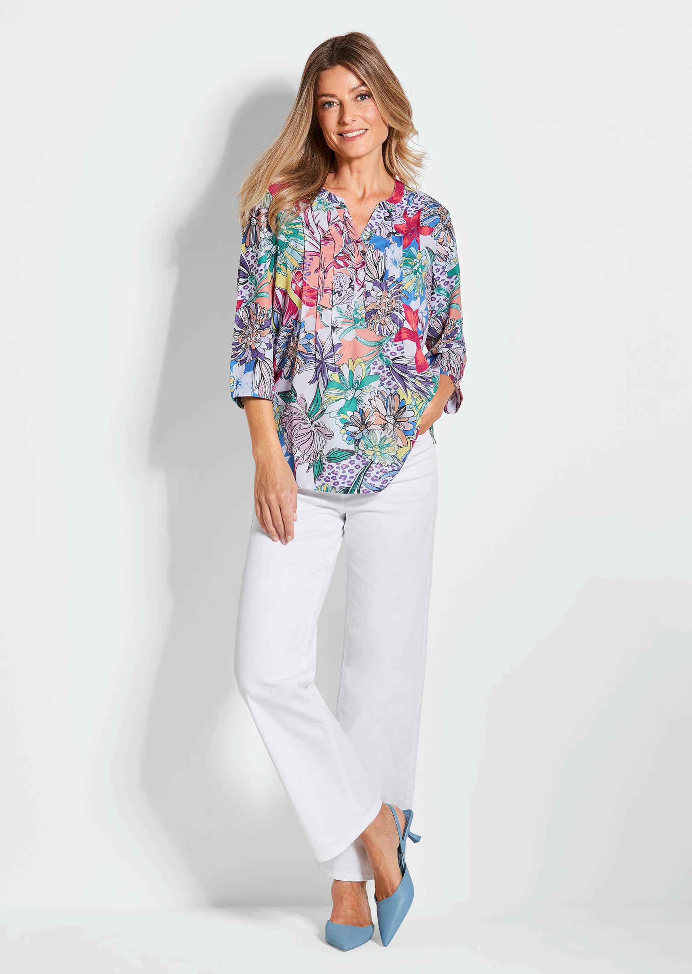 Schlupfblusen - kirjava - Gr. 52 - Goldner Fashion