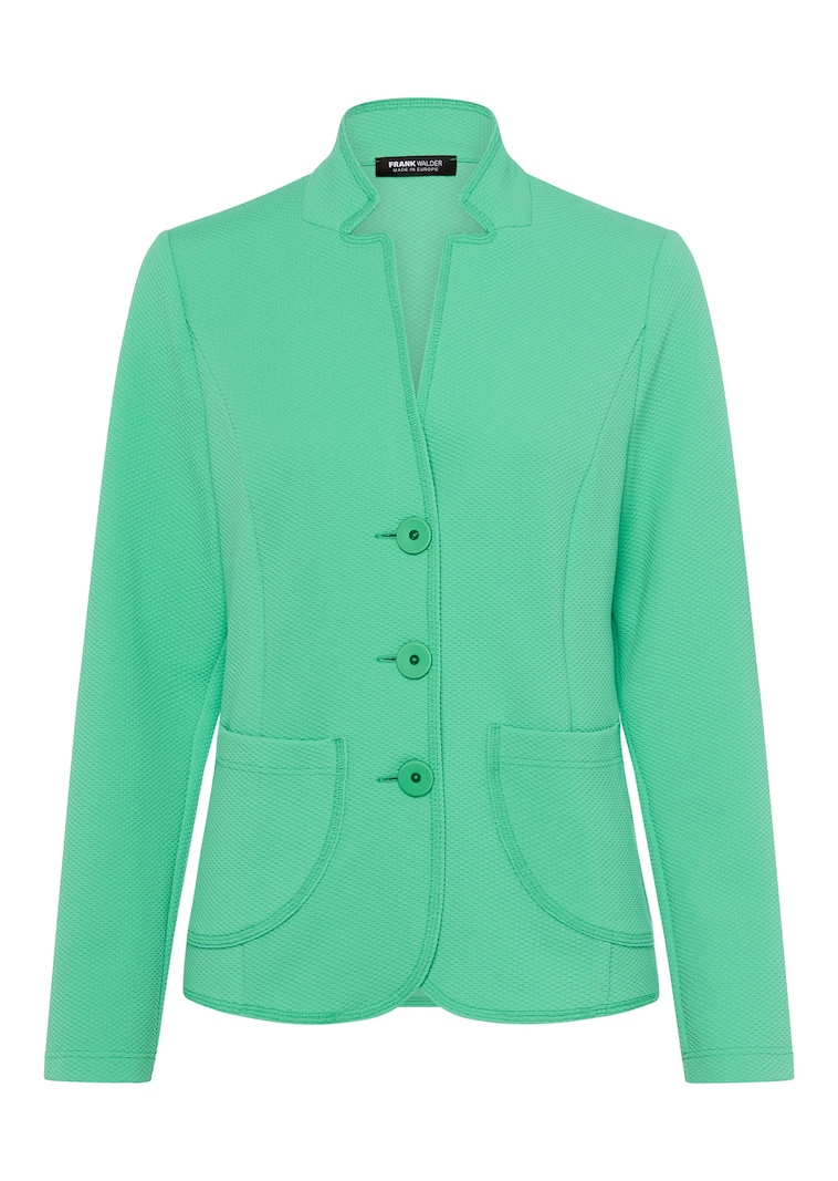 Jersey-Blazer mit kleinem Stehkragen