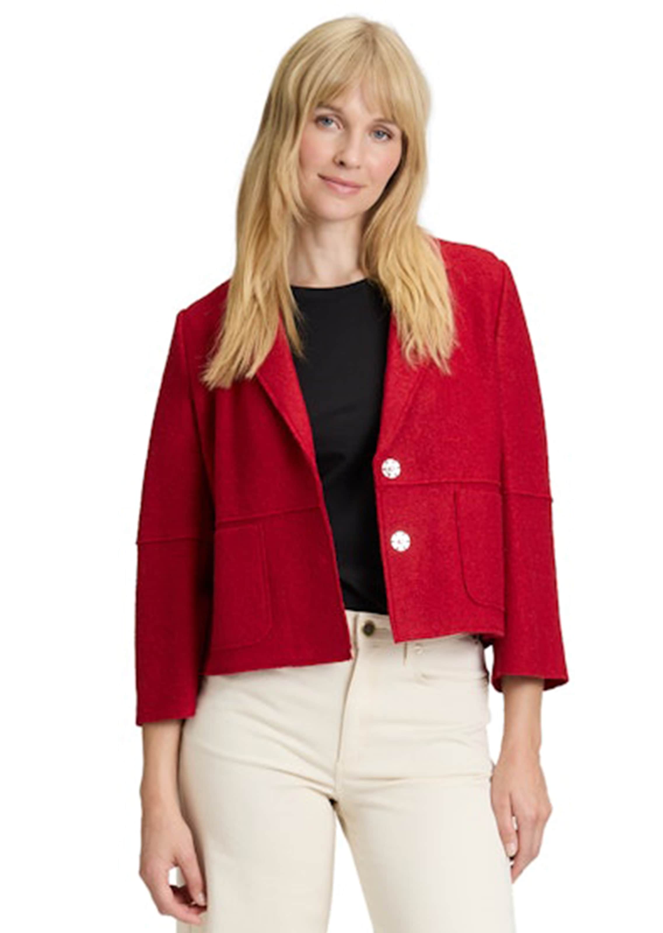 Blazer aus Wollwalk und Viskose