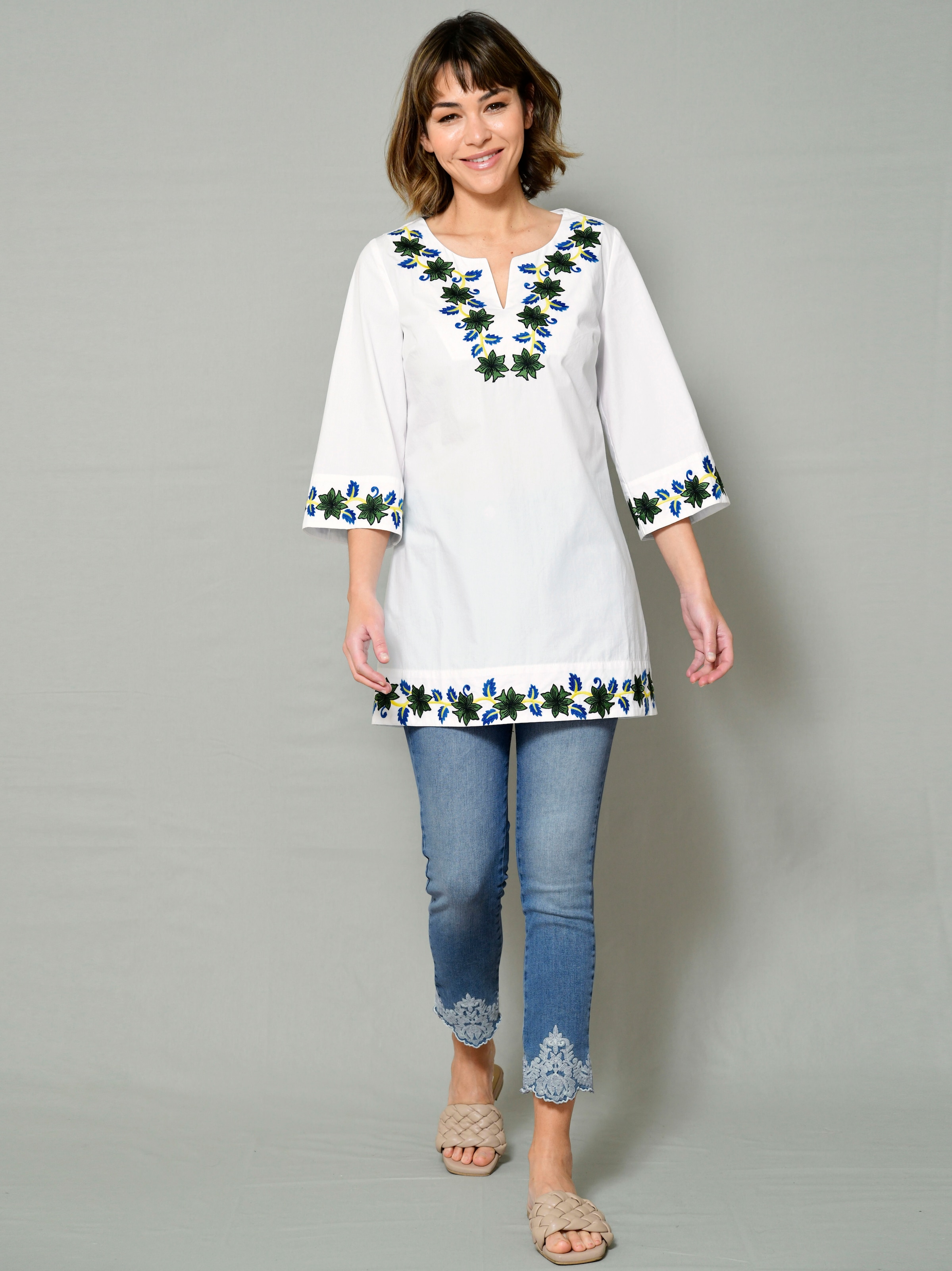 Tunika mit dekorativer Stickerei 1