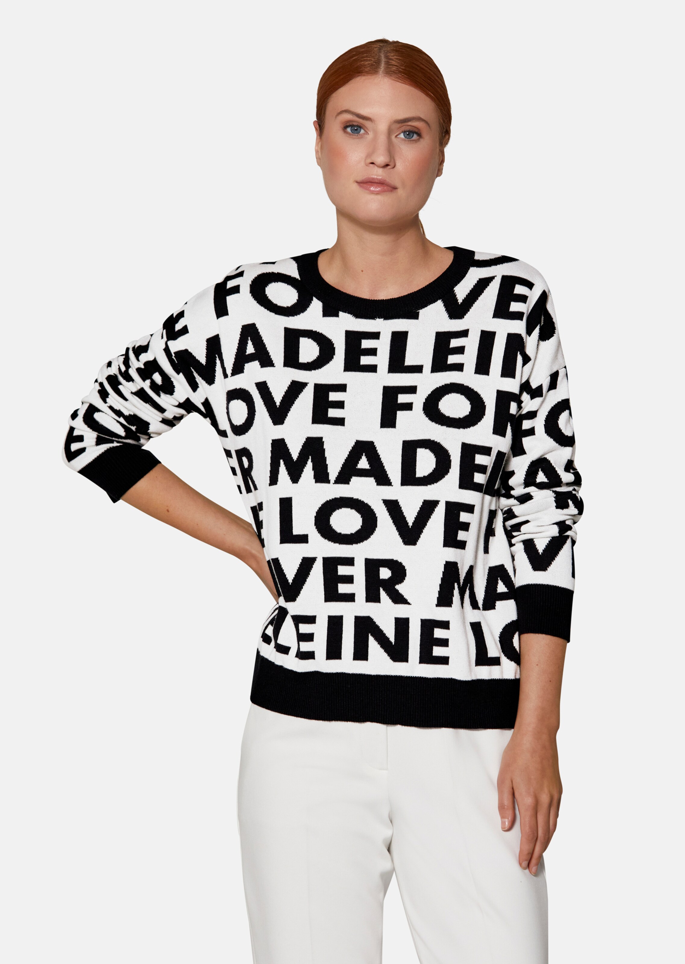 Jacquardpullover in edler