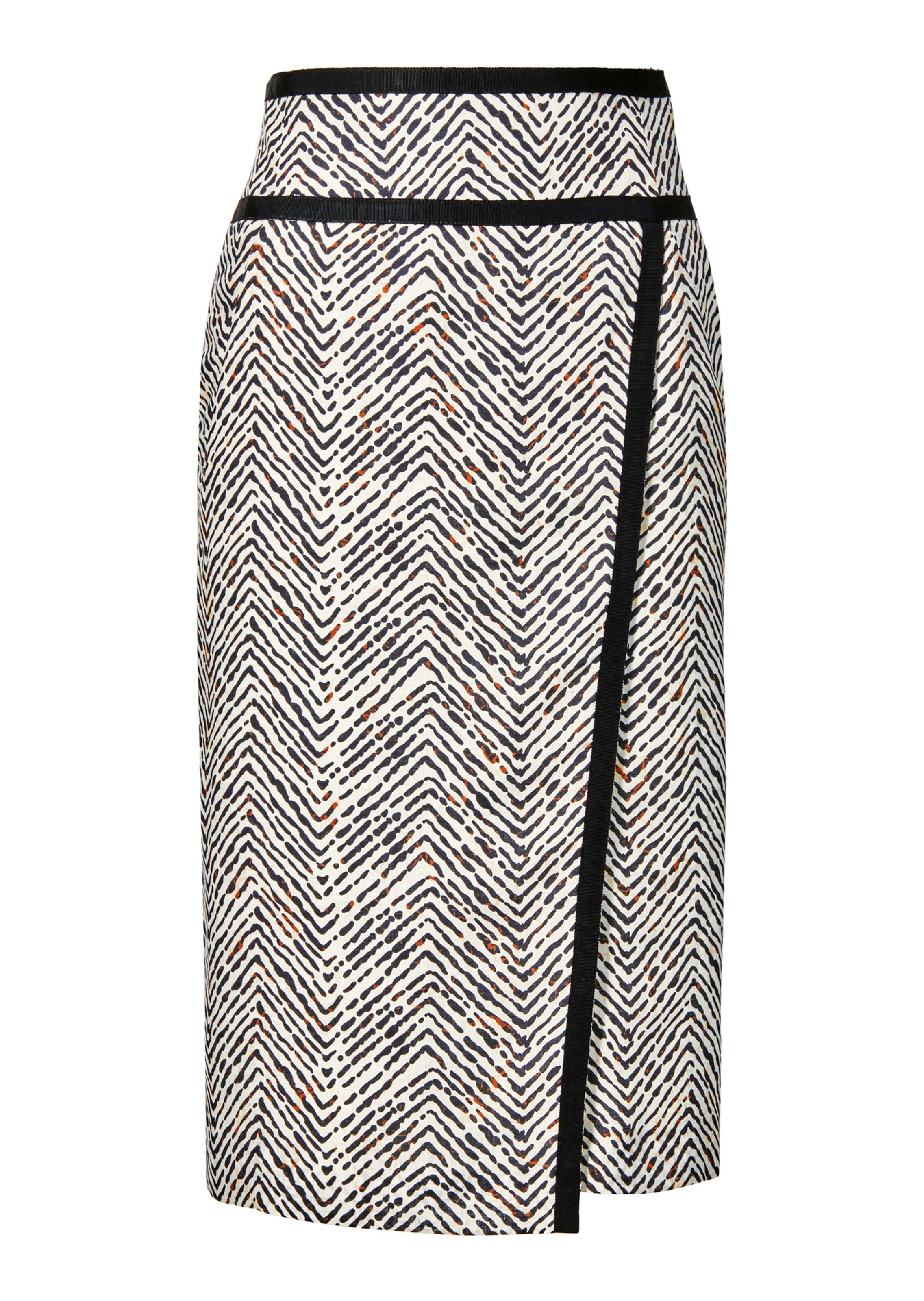 Knee length linen skirt in champagne multi coloured MADELEINE Fashion