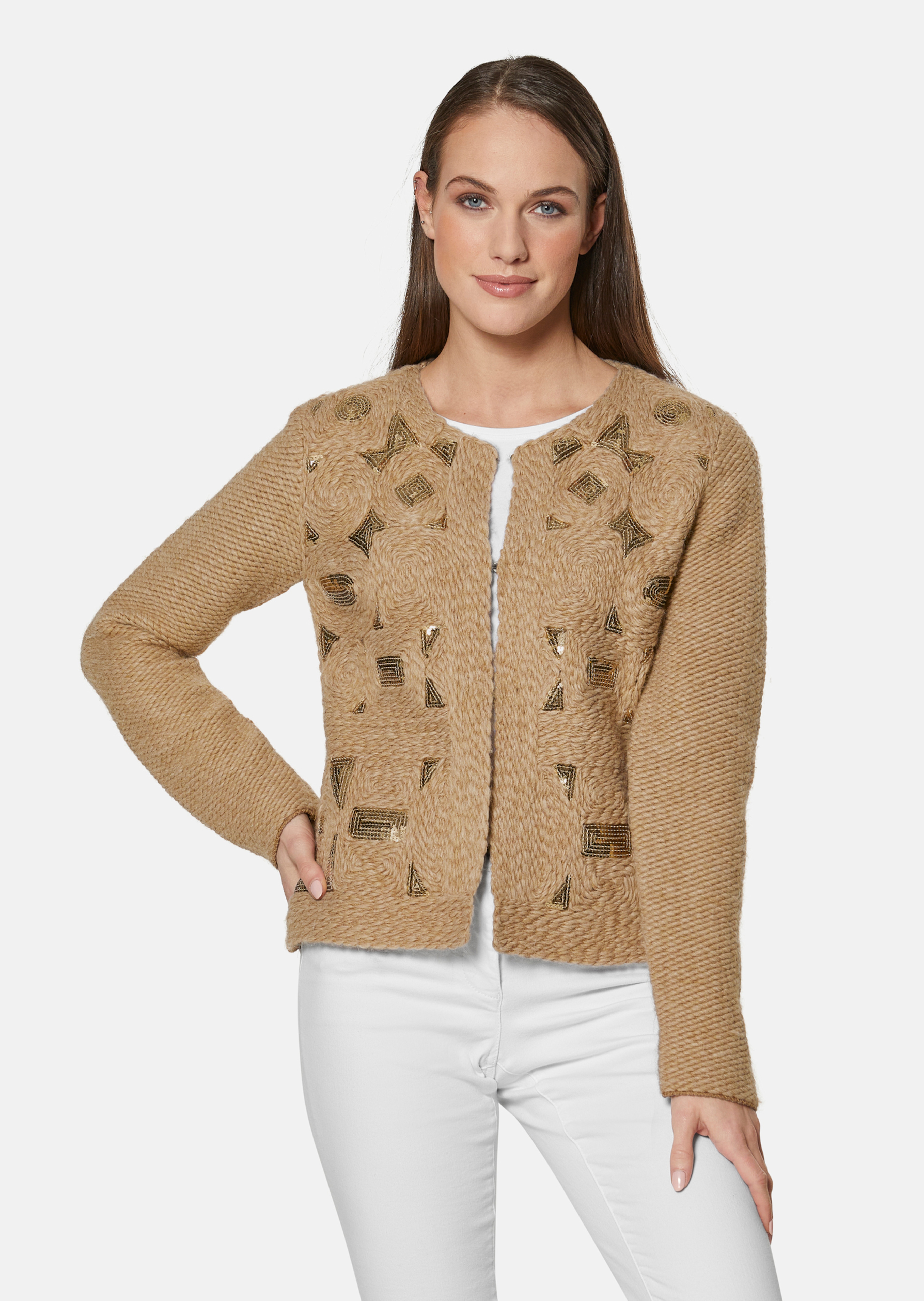 Strickjacke mit funkelnden Pailletten