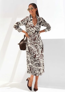 Druckkleid in Wickeloptik thumbnail 2