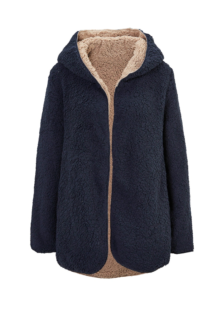 Keerbaar jack in teddylook in grotere maten