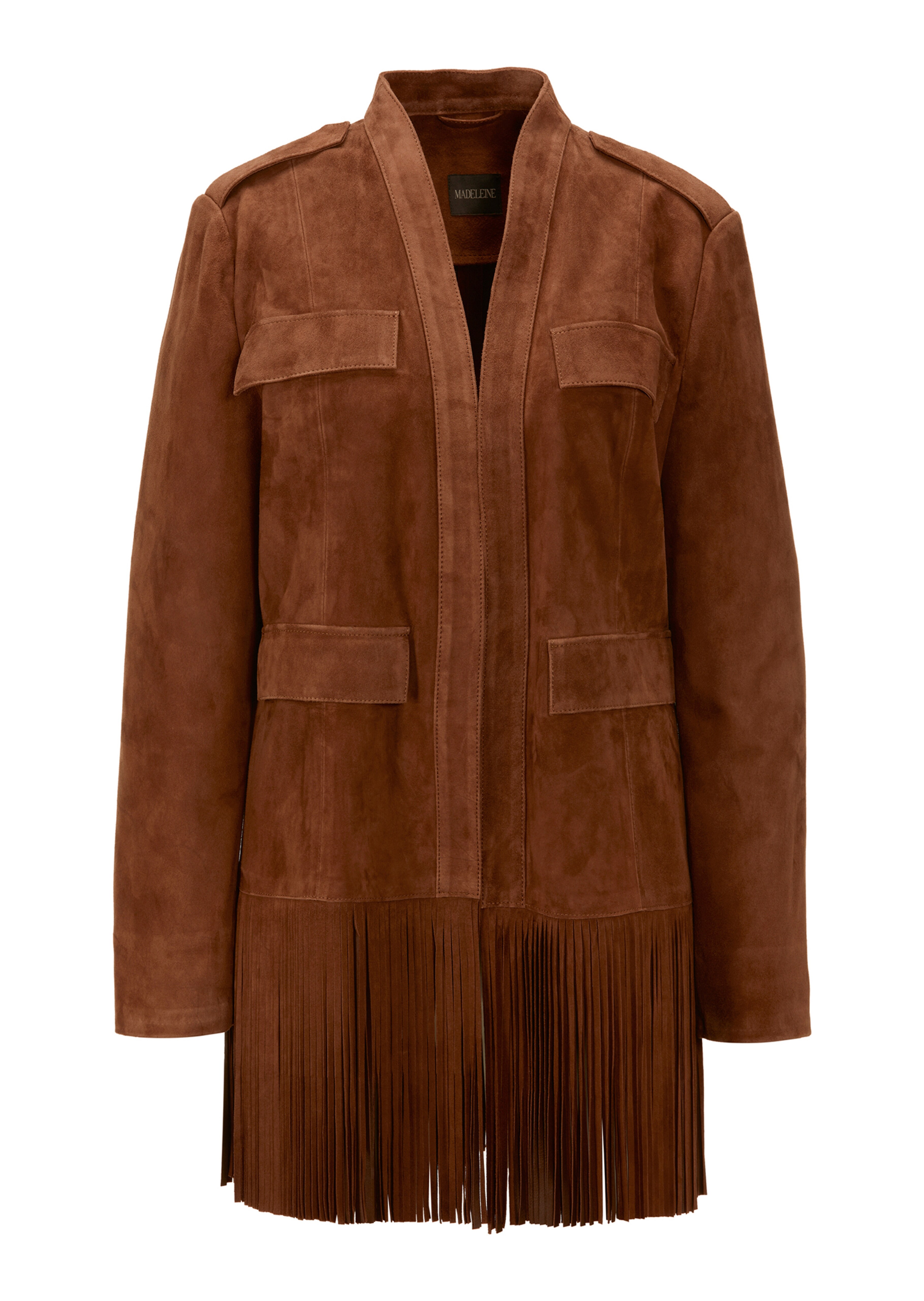 Veste-chemise. Cuir velours de chèvre