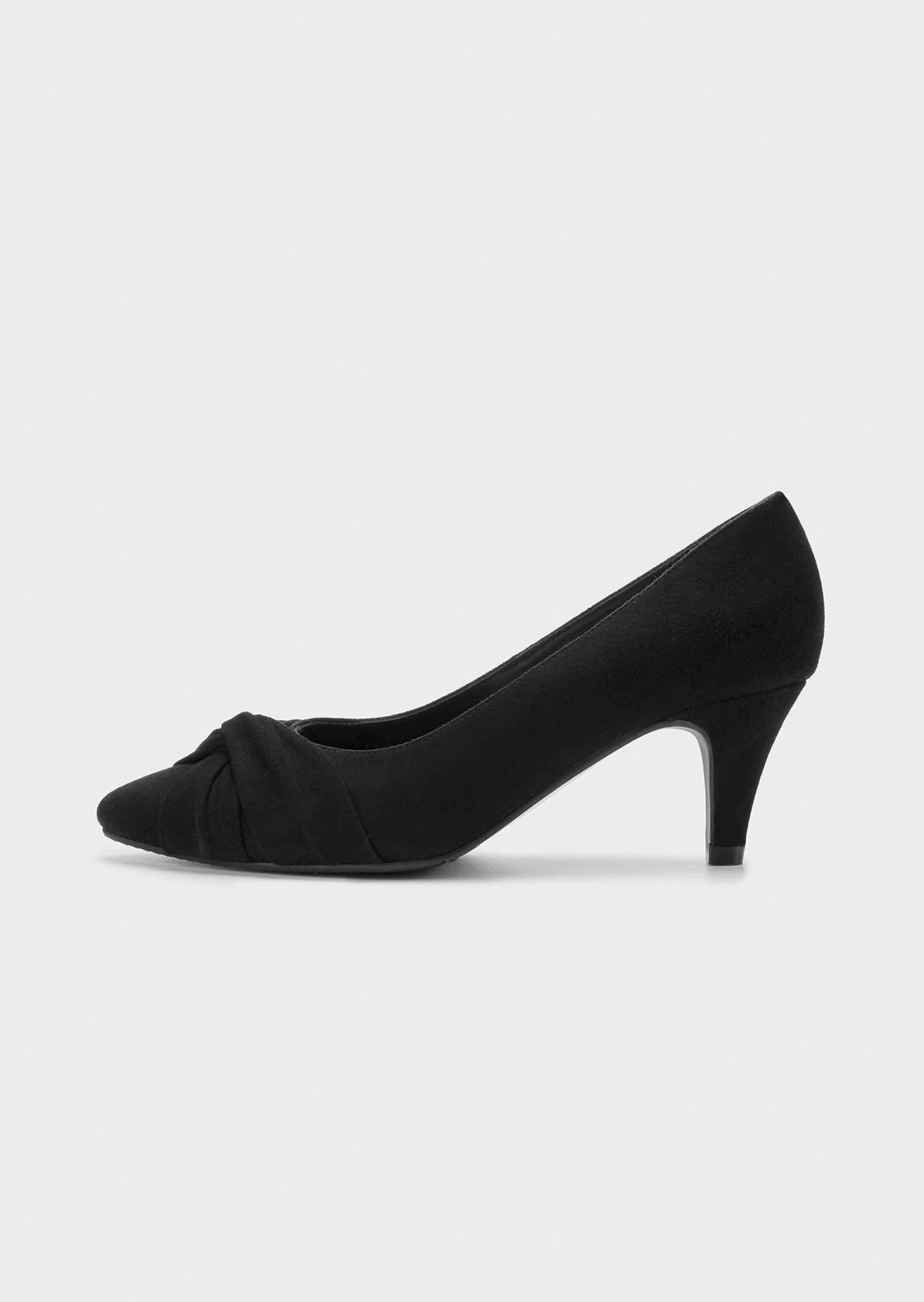 Pumps aus Leder mit Zierknoten