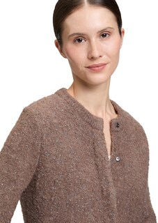 Flauschiger Cardigan mit Glitzergarn thumbnail 4