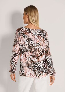 Bluse mit Blätterprint thumbnail 3