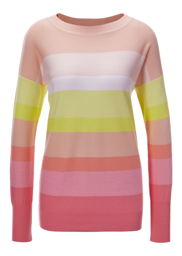 Striped jumper with a beautiful ribbed texture