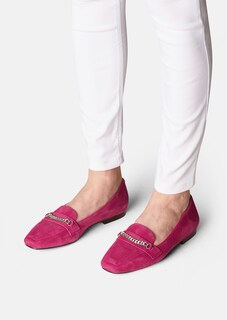Loafer aus Veloursleder mit Zierkette thumbnail 1