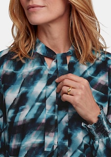 Bluse aus reiner Viskose mit Smokdetails thumbnail 5