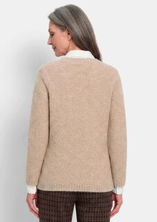 Strickjacke mit Merinowolle im Zickzack-Muster thumbnail 3