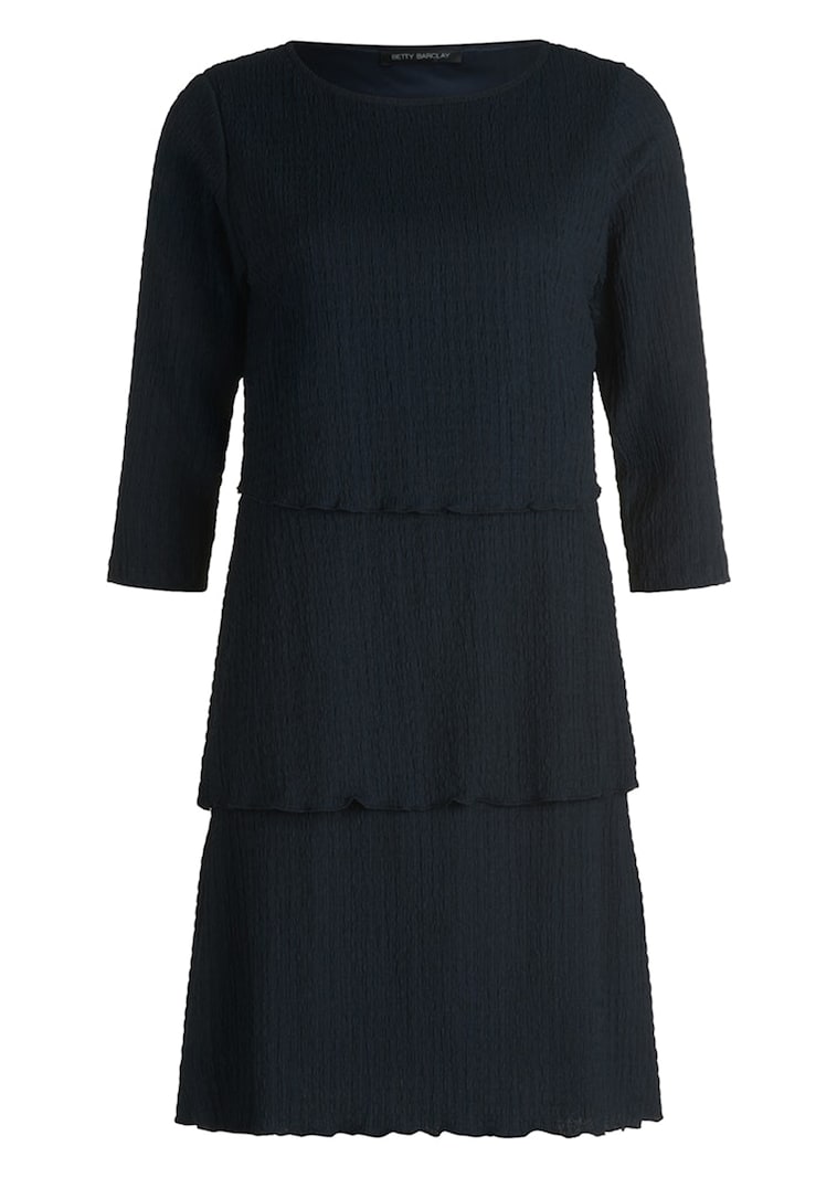 Elegantes Stufenkleid mit Wellensaum